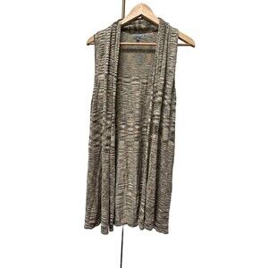 Joseph A. Qu’est Ce Que C’est Silk? Sz L Long Sleeveless Vest Sweater Knitted